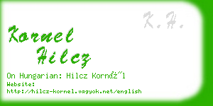 kornel hilcz business card